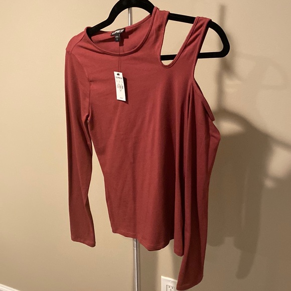 NWT Express Open shoulder long sleeve top - Picture 2 of 5